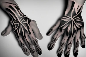 skeleton hand tattoo idea