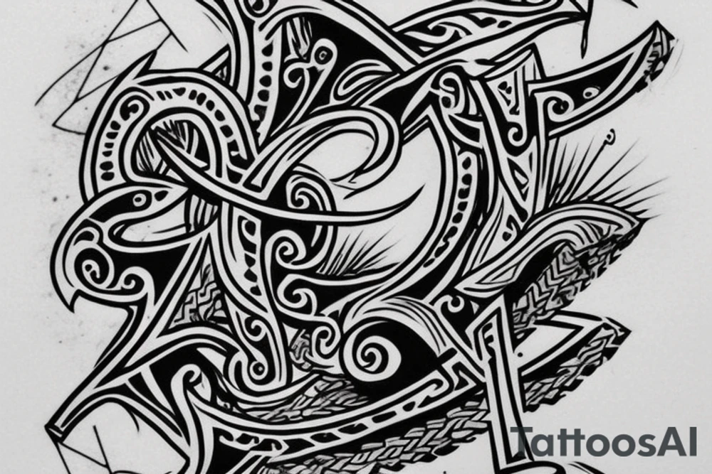 I want a sort of rune that involves my children names with are Marta and Leonardo tattoo idea