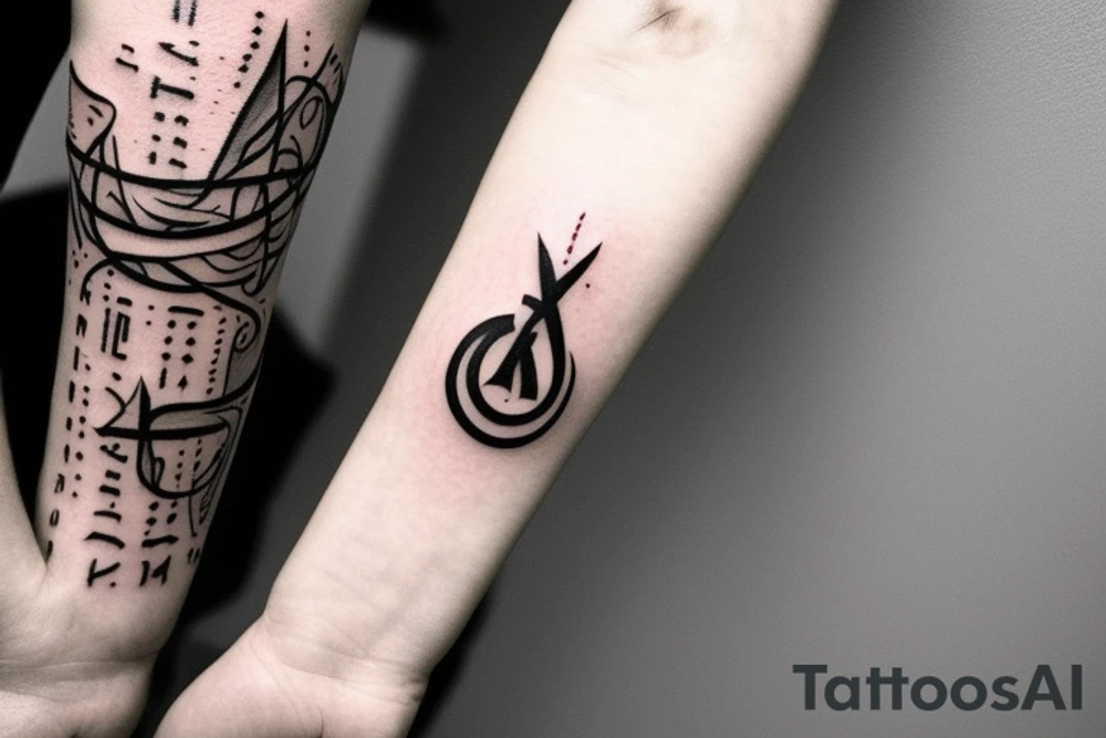 I want a sort of rune that involves my children names with are Marta and Leonardo tattoo idea