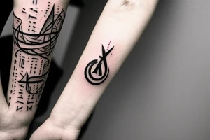 I want a sort of rune that involves my children names with are Marta and Leonardo tattoo idea