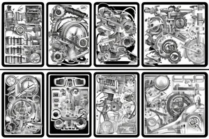 mechanical processor tattoo idea