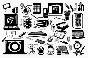 computer proccessing unit tattoo idea