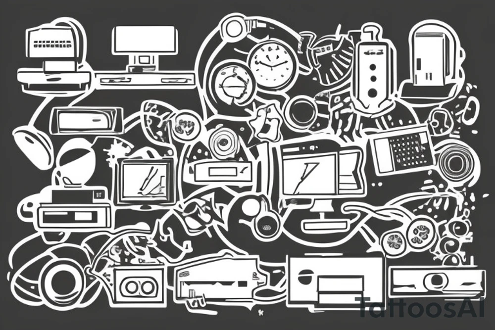 computer proccessing unit tattoo idea