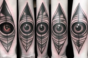 The Eye of Sauron with Fire tattoo idea