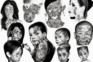 Portrait of a family tattoo idea