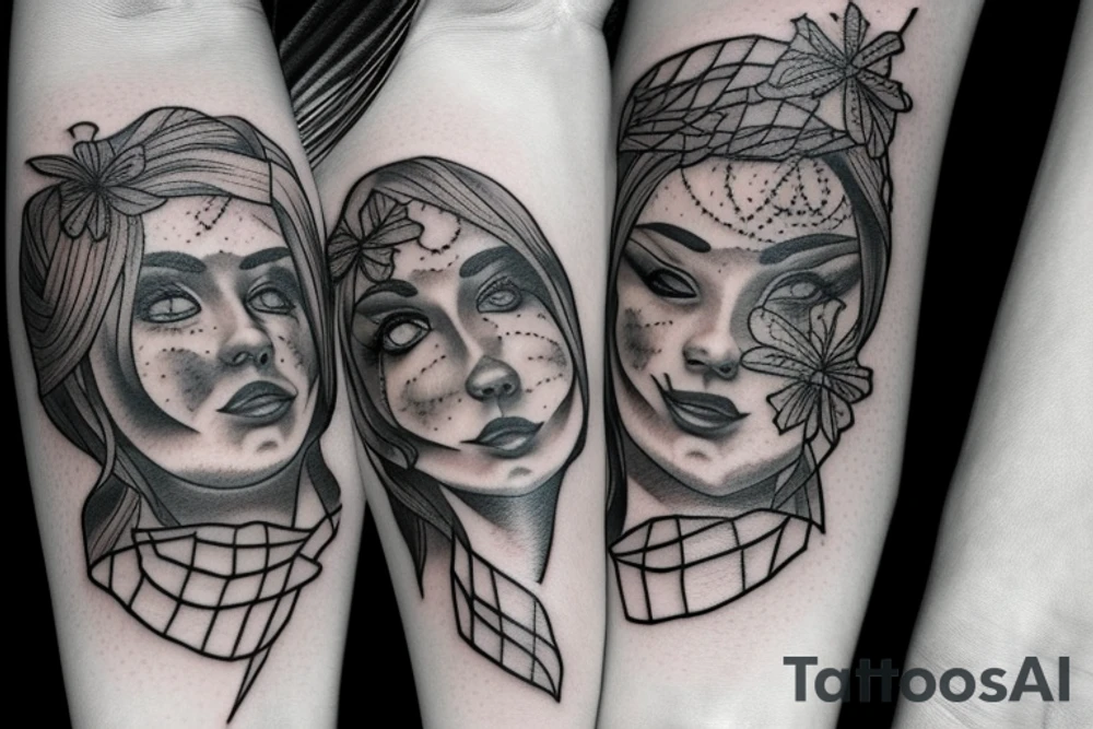 Portrait of a family tattoo idea