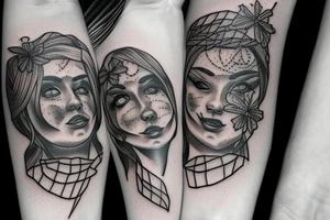 Portrait of a family tattoo idea