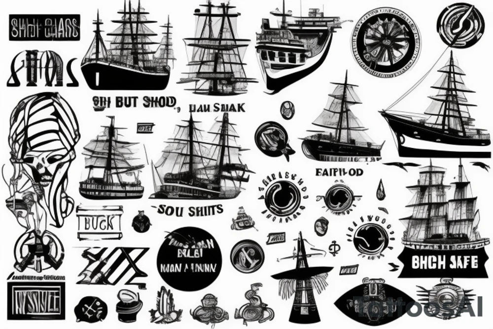 A ship at harbor is safe but that's not what ships are built for tattoo idea