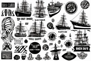 A ship at harbor is safe but that's not what ships are built for tattoo idea