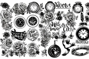 All we own are moments in time tattoo idea