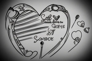 Golf shaft heart rate tattoo idea