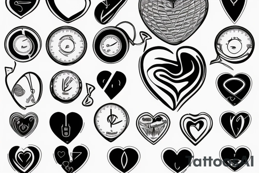 Golf shaft heart rate tattoo idea