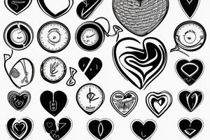 Golf shaft heart rate tattoo idea