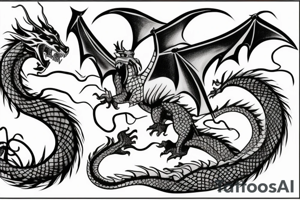 the dragon in the blanket tattoo idea