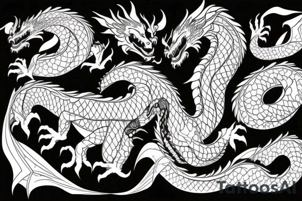 the dragon in the blanket tattoo idea