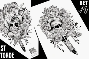 A tattoo for best friends with the names Julia and Maty tattoo idea