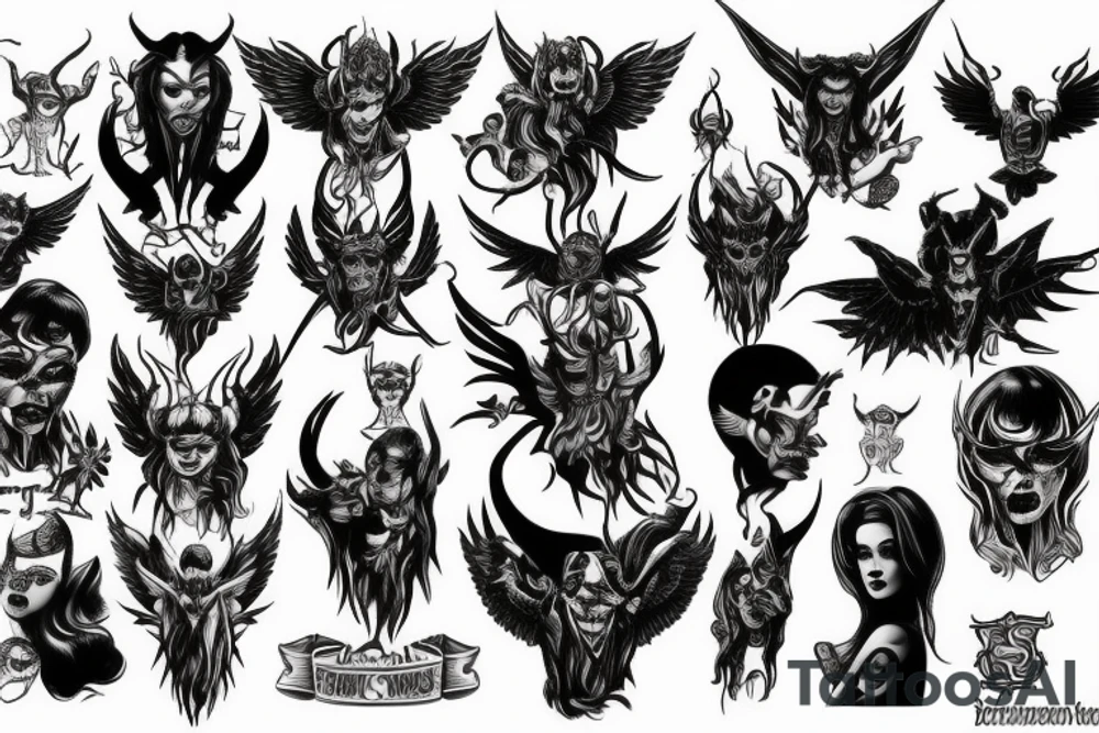 Satan´s angel tattoo idea