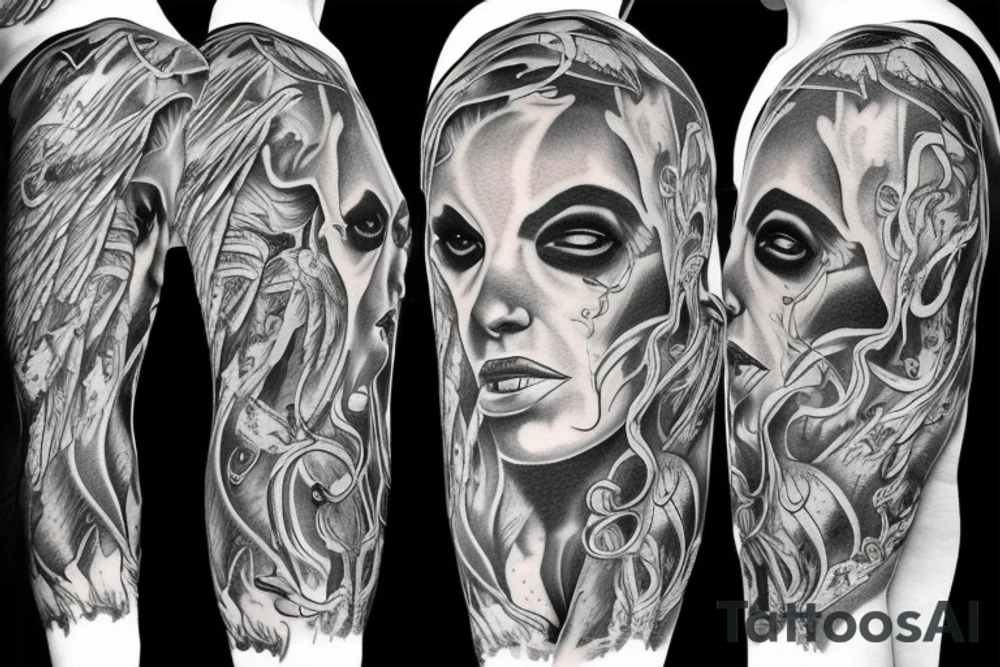 Satan´s angel tattoo idea