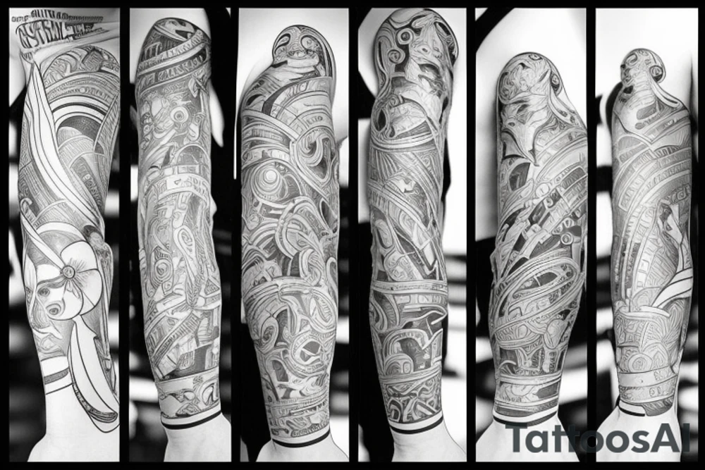 full arm tattoo idea