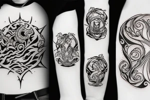 ice and fire tattoo idea