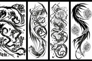 ice and fire tattoo idea