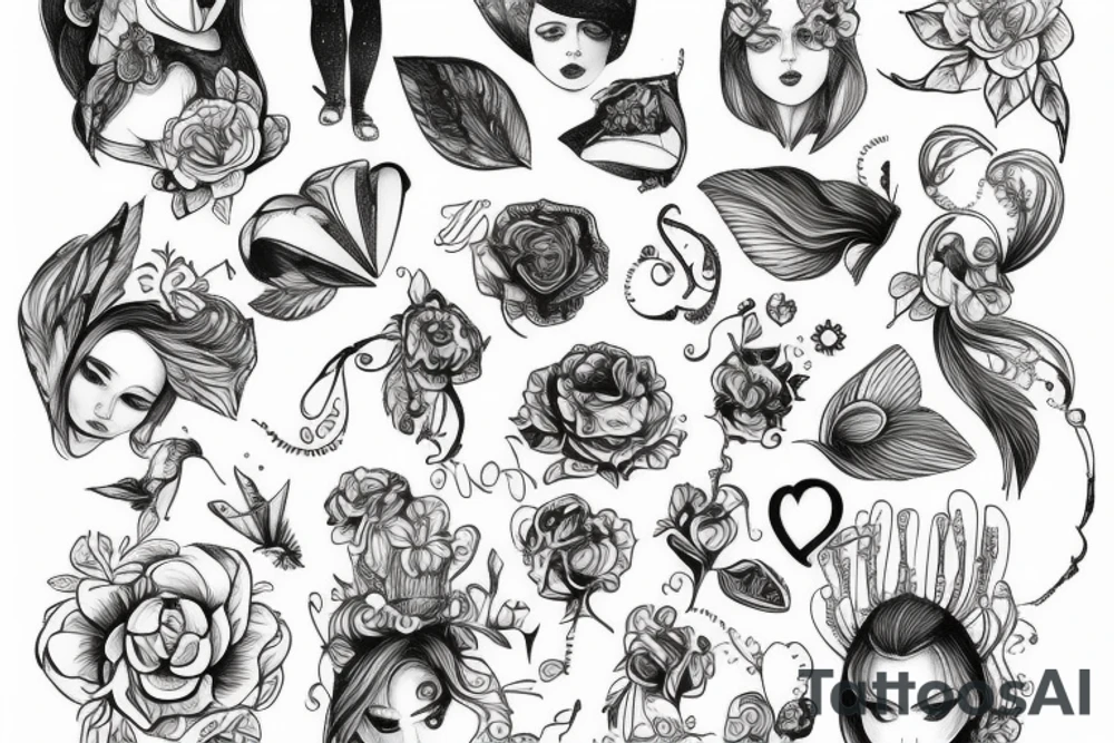 Kobieta w bieliźnie stojąca na palcach tattoo idea