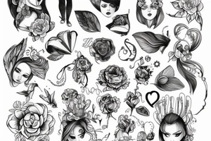 Kobieta w bieliźnie stojąca na palcach tattoo idea