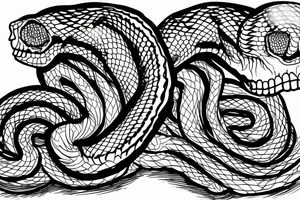 The skeleton of a snake from the collarbone to the shoulder tattoo idea