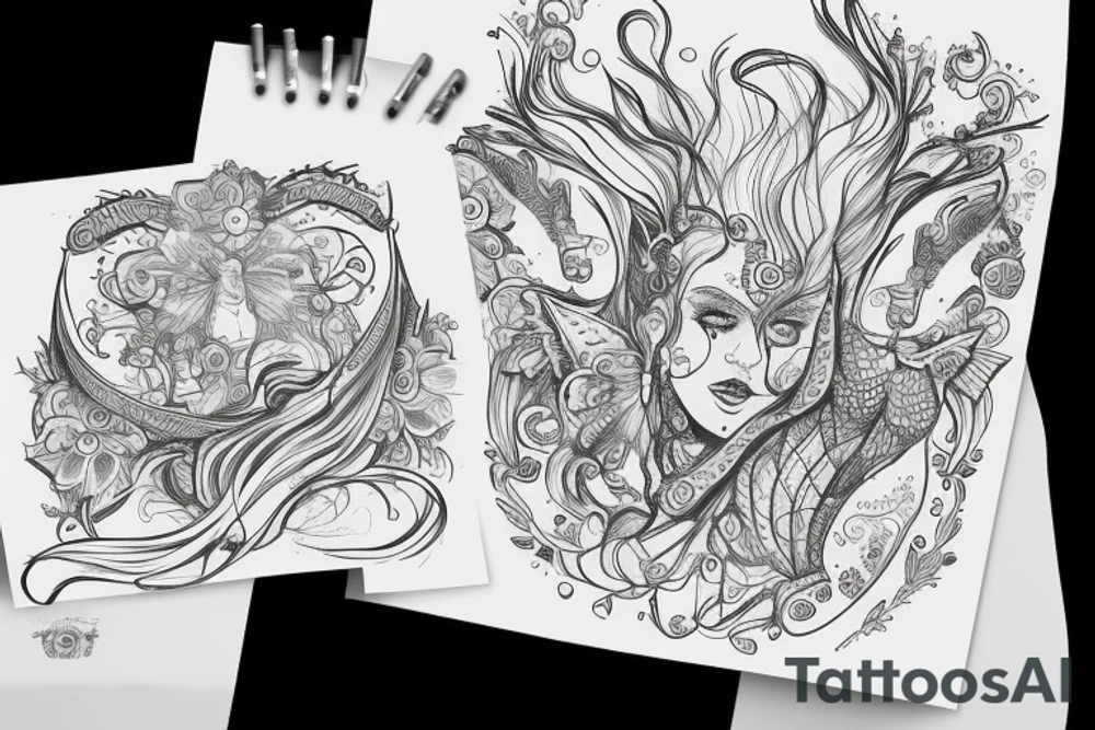 Kobieta stojąca na palcach tattoo idea