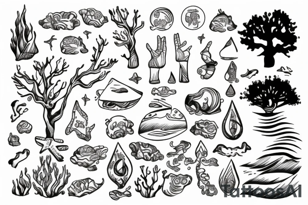 Tree
Drop of the water in the ocean tattoo idea