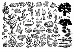 Tree
Drop of the water in the ocean tattoo idea