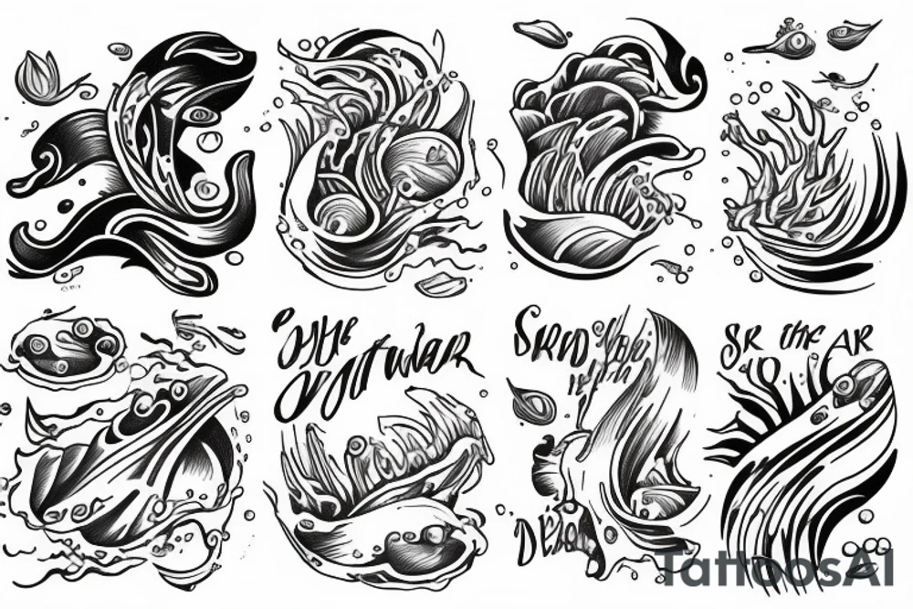 Drop of the water in the ocean tattoo idea