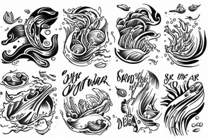 Drop of the water in the ocean tattoo idea
