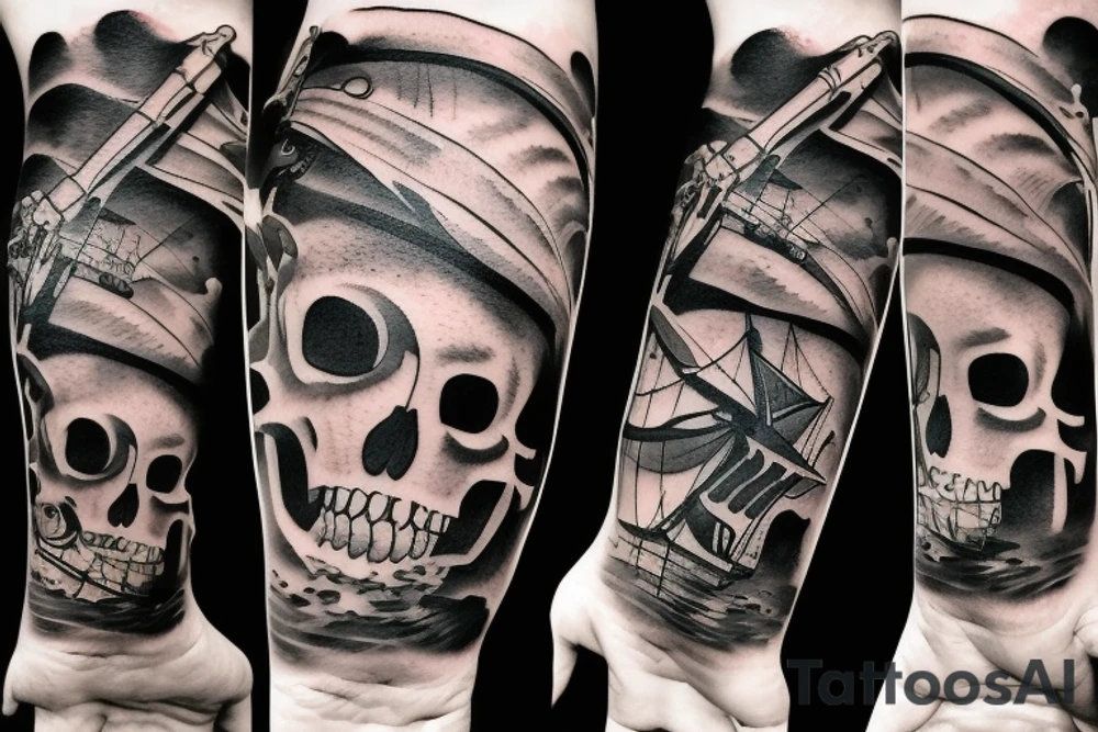 Pirate ship tattoo idea
