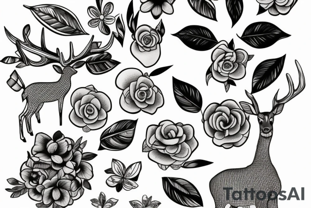 Deer
guava
jasmine flower tattoo idea