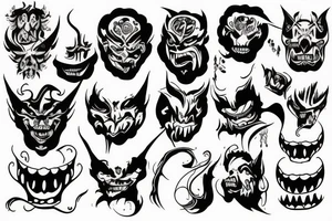 demon face bad draw tattoo idea
