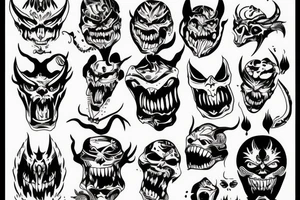 demon face bad draw tattoo idea