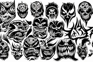 demon face bad draw tattoo idea