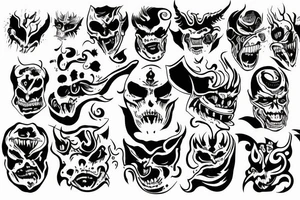 demon face bad draw tattoo idea