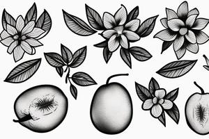 Cut open guava fruit
jasmine flower tattoo idea