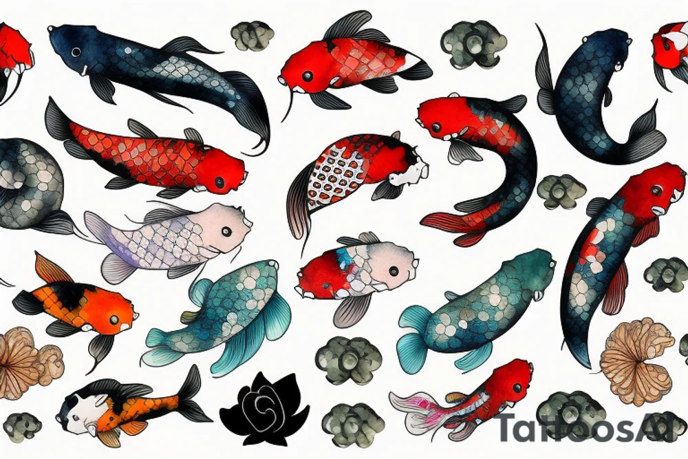 koi fish tattoo idea