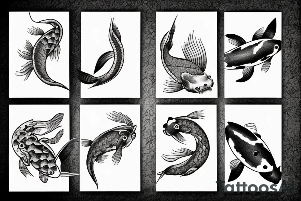 yin yan and koi fish tattoo idea
