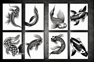 yin yan and koi fish tattoo idea