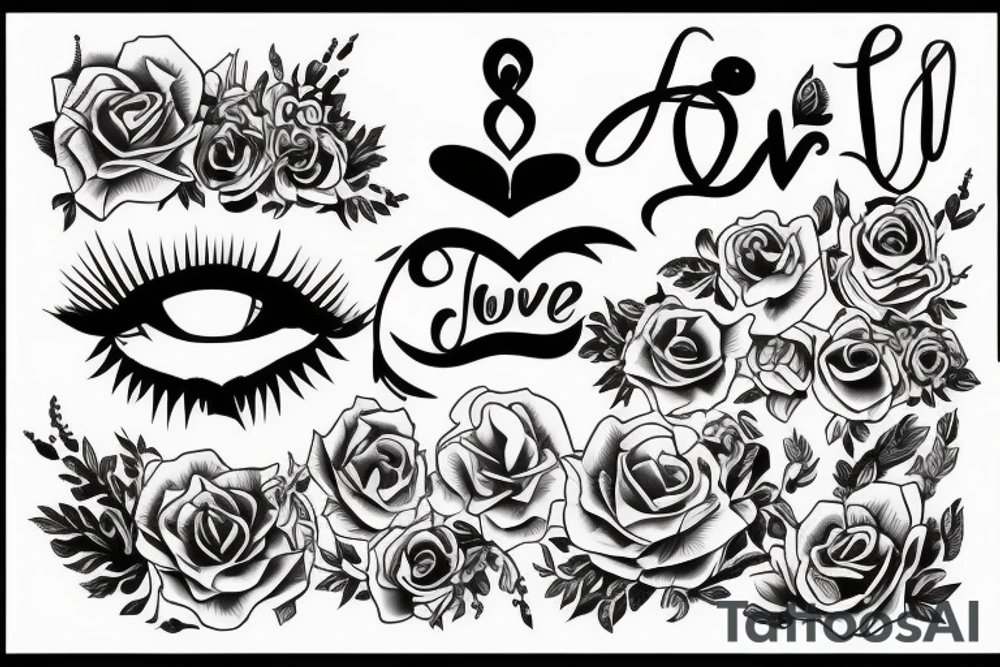 Love is blind knife tattoo idea