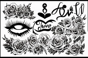 Love is blind knife tattoo idea