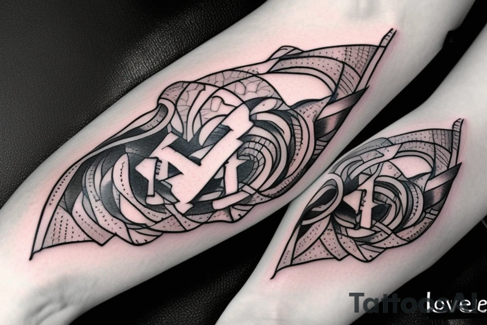 Love is blind knife tattoo idea