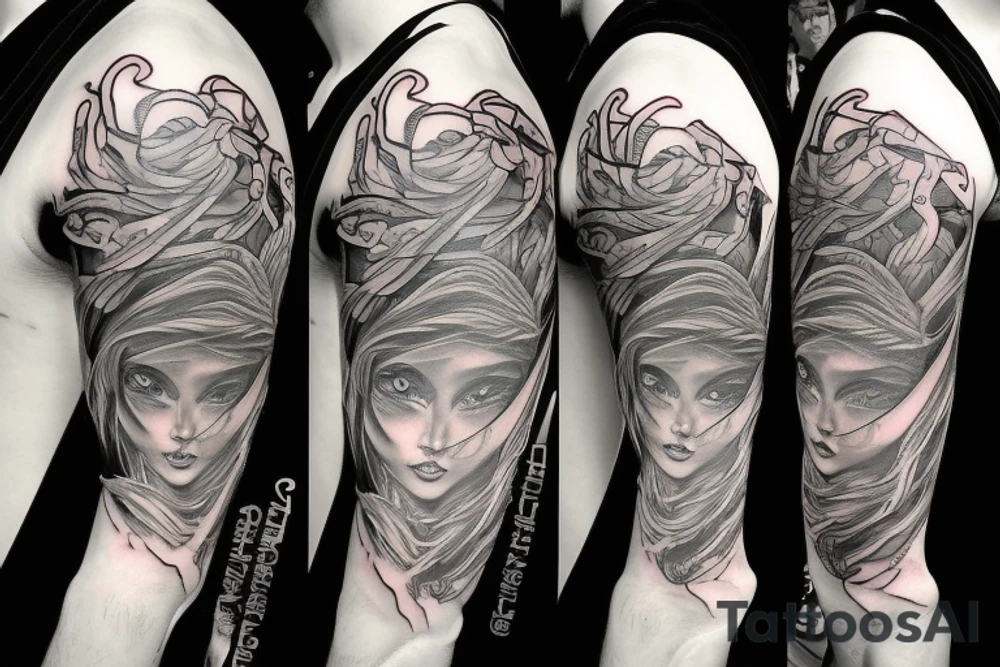 Love is blind knife tattoo idea