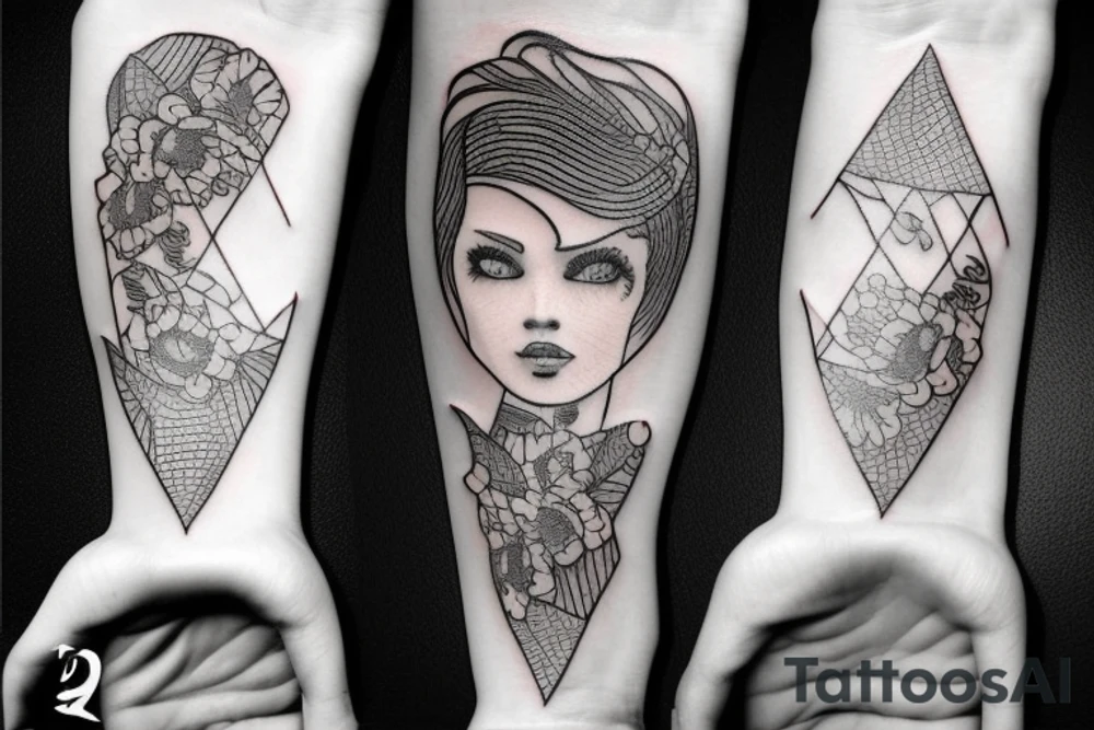 Love is blind knife tattoo idea