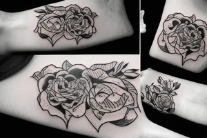 Love is blind knife tattoo idea