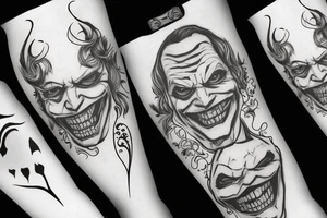 Joker with berete tattoo idea